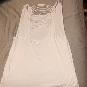 Cute open back workout tank top